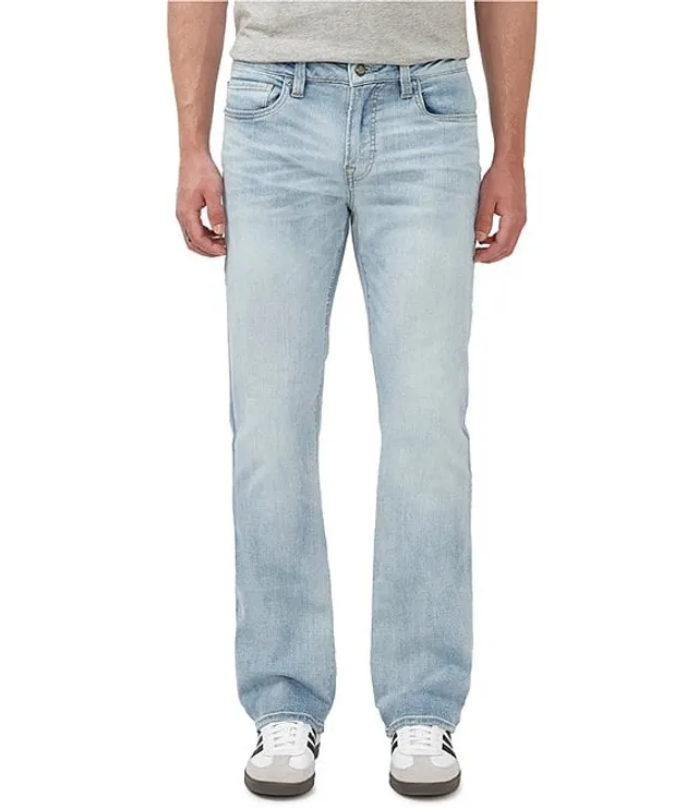 Slim Bootcut King Men's Jeans in Crinkled and Sanded Blue