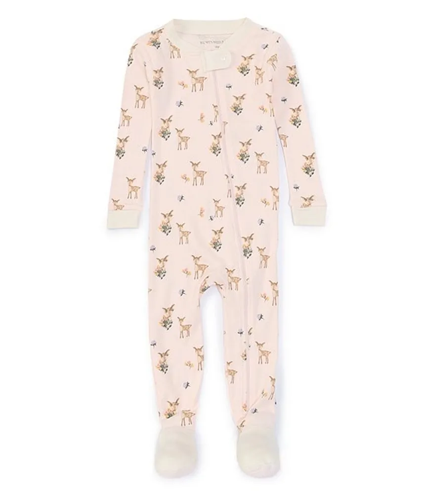 Burt's Bees Baby Girls 12-24 Months Long-Sleeve Oh Deer Snug-Fit Footed Sleeper