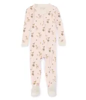 Burt's Bees Baby Girls 12-24 Months Long-Sleeve Oh Deer Snug-Fit Footed Sleeper