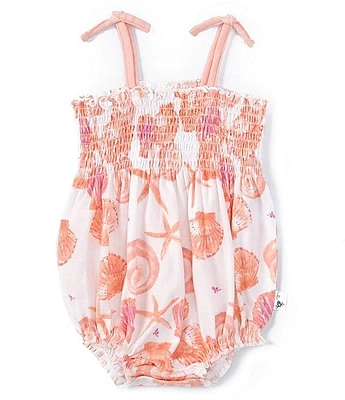 Burt's Bees Baby Girls Newborn-24 Months Sleeveless Seashell-Printed Bodysuit