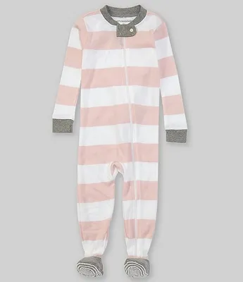 Burt's Bees Baby Newborn-24 Months Long-Sleeve Stripe Sleep & Play Snug-Fit Footed Pajamas