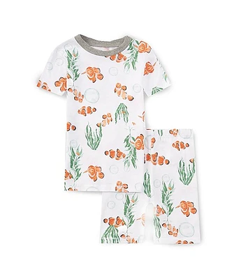 Burt's Bees Little Boys 2T-5T Short Sleeve Clown Fish T-Shirt And Shorts Pajama Set