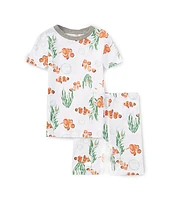 Burt's Bees Little Boys 2T-5T Short Sleeve Clown Fish T-Shirt And Shorts Pajama Set