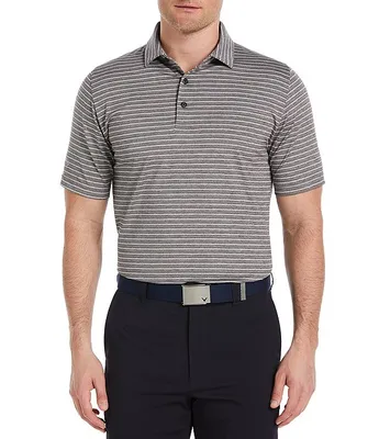 Callaway Short Sleeve Soft Touch Stripe Golf Polo Shirt