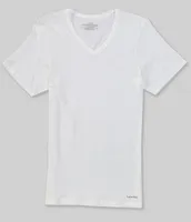 Calvin Klein Cotton Classic Slim Fit Solid V-Neck T-Shirts 3-Pack