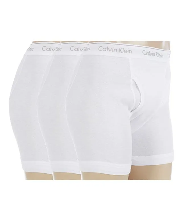 Calvin Klein Low-Rise Cotton Stretch Solid Trunks 3-Pack