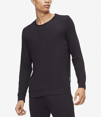 Spanx® BETTER BASE LONG SLEEVE CREW IN VERY BLACK