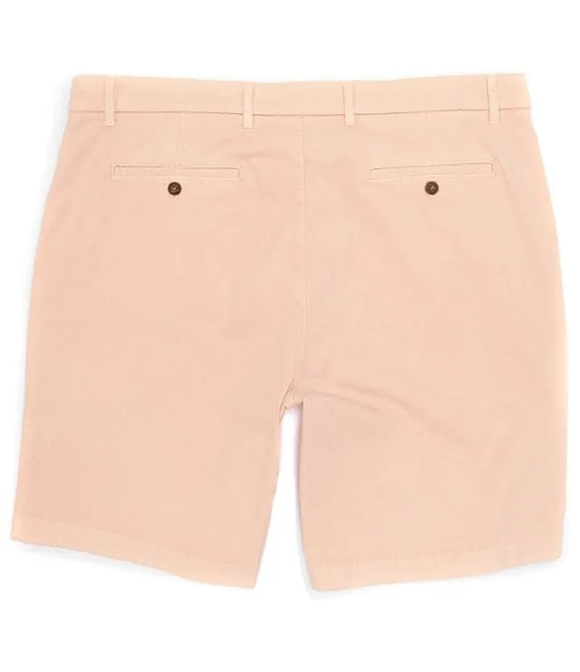 Roundtree & Yorke Big Tall Flat Front Washed 9#double; and 11#double;  Inseam Chino Shorts