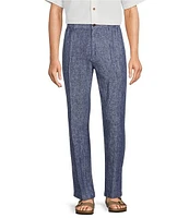 Caribbean Flat Front Linen Woven Pants