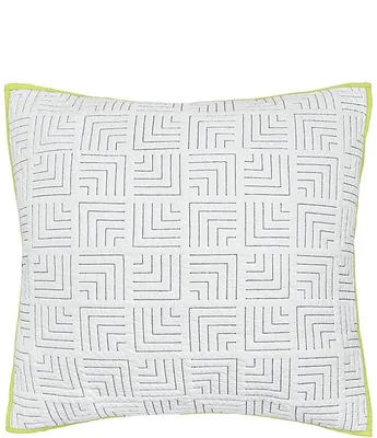 carol & frank Spencer Labryinth Square Quilted Euro Sham