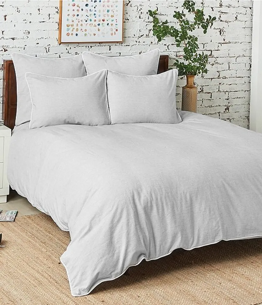 carol & frank Tate Yarn-Dyed Cotton Chambray Duvet Cover