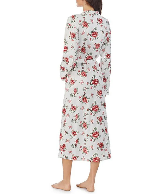 Carole Hochman Floral Cotton Jersey 3/4 Sleeve Notch Collar Pajama Set