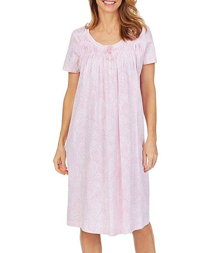 Carole Hochman Paisley Print Short Sleeve Waltz Nightgown | Green Tree Mall
