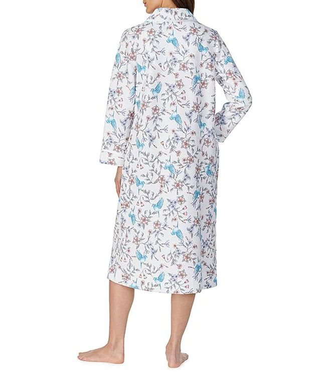 Carole Hochman Quilt-In-Knit Floral Print Zip Front Long Robe | The Shops  at Willow Bend