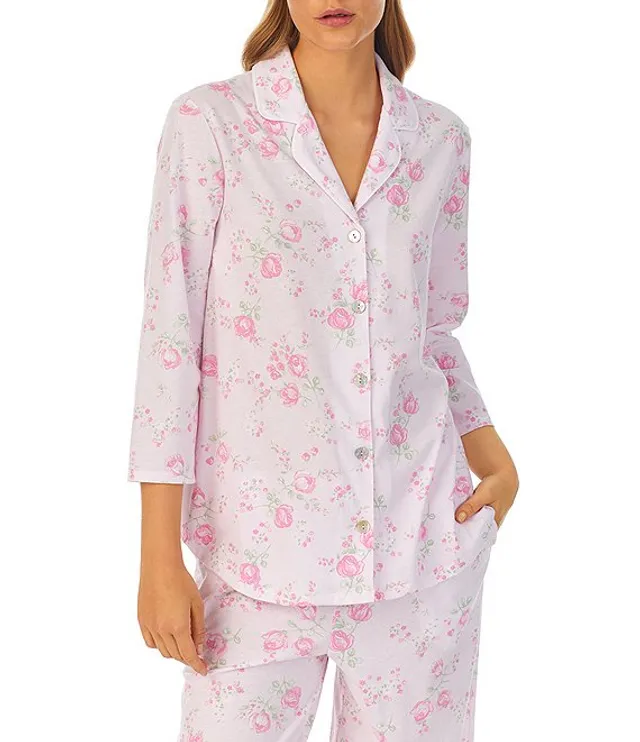 Rosch 16815 + 11759 Sporty Animal Print Hot Hibiscus Cotton Blend Pajamas  Set –