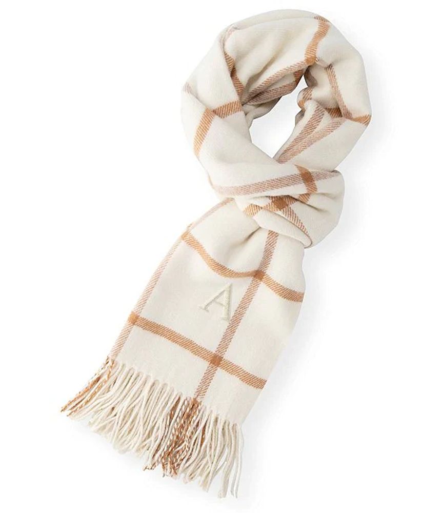 Cathy's Concepts Personalized Camel Windowpane Blanket Scarf | The Shops at  Willow Bend
