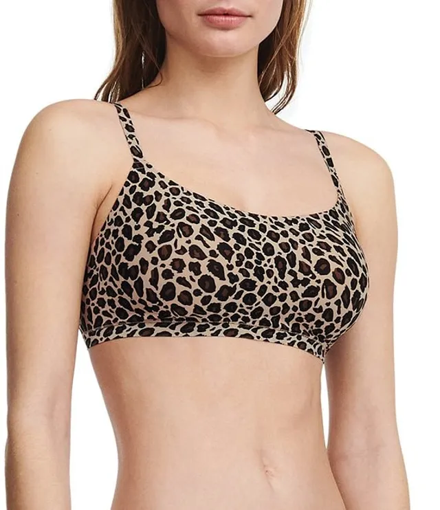 Windsor Dreaming Of Vacay Leopard Print Push Up Bikini Top