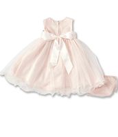 Chantilly Place Baby Girls 12-24 Months Floral-Belt Satin/Mesh Fit-And-Flare Dress