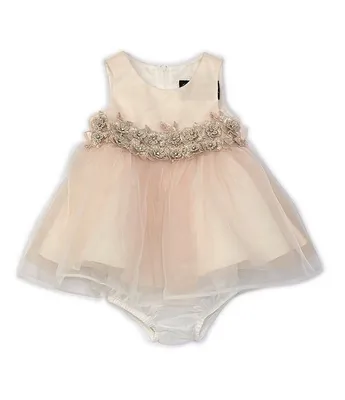 Chantilly Place Baby Girls 3-24 Months Satin/Organza Tulle Fit-And-Flare Dress