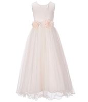 Chantilly Place Big Girls 7-16 Sleeveless Satin/Mesh Gown Dress