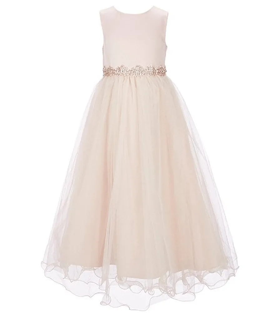 Chantilly Place Little Girls 2T-6X Satin/Mesh Ball Gown