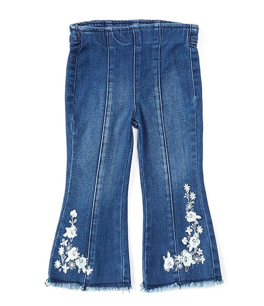 Wide-Leg Jeans, Frayed Hems, for Girls - stone, Girls