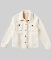 Chelsea & Violet Big Girls 7-16 Shearling Button Jacket