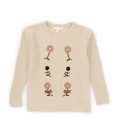 Chelsea & Violet Little Girls 2T-6X Embroidered Floral Sweater