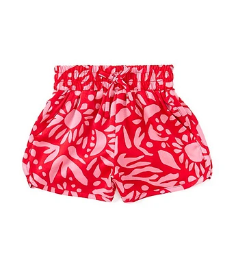 Chelsea & Violet Little Girls 2T-6X High Waist Printed Satin Elastic Shorts