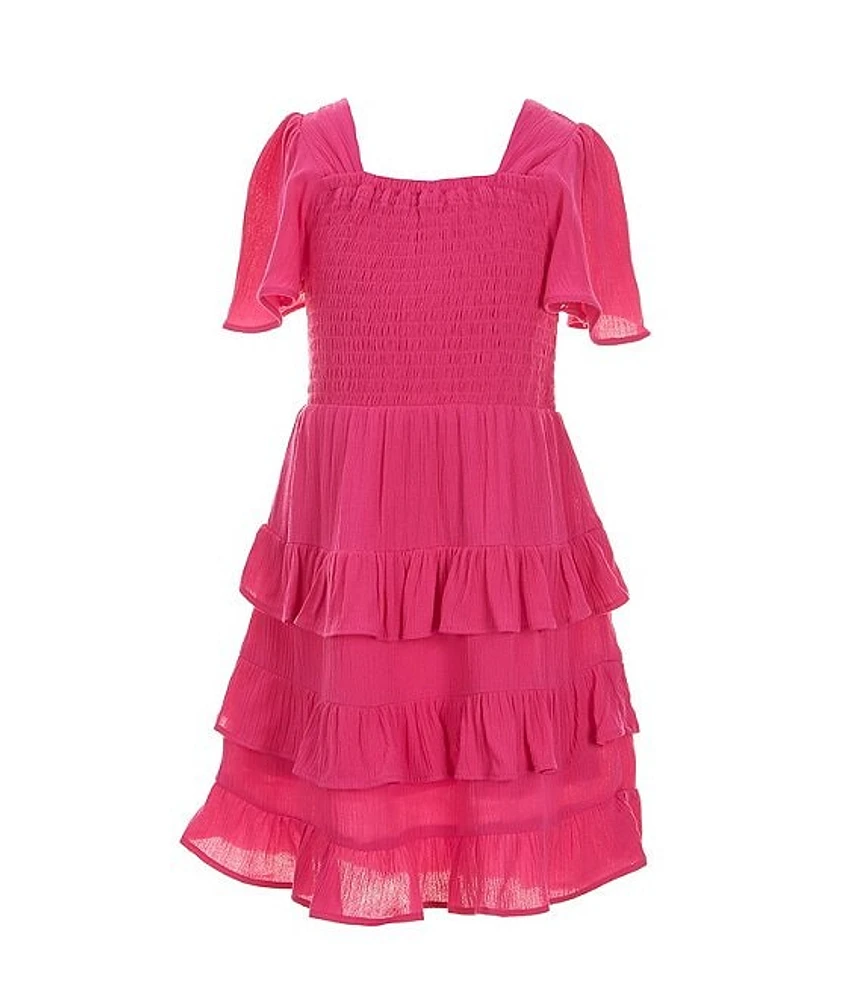 Chelsea & Violet Little Girls 2T-6X Short Sleeve Smocked Tiered Dress