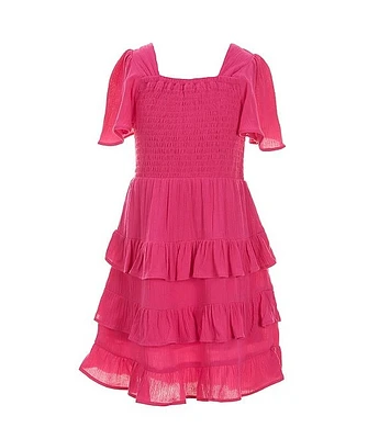 Chelsea & Violet Little Girls 2T-6X Short Sleeve Smocked Tiered Dress