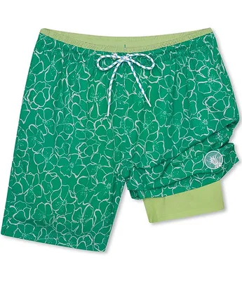 Chubbies Big Green's Classic Lined 7#double; Inseam Swim Trunks