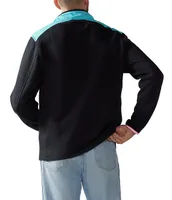 Chubbies Long Sleeve The Brightside Quilted Quarter-Zip Jersey Pullover