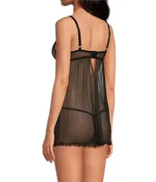 Cinema Etoile Molded Cup Mesh and Lace Babydoll