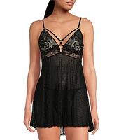 Cinema Etoile Soft Triangle Cup Strappy Babydoll with Panty