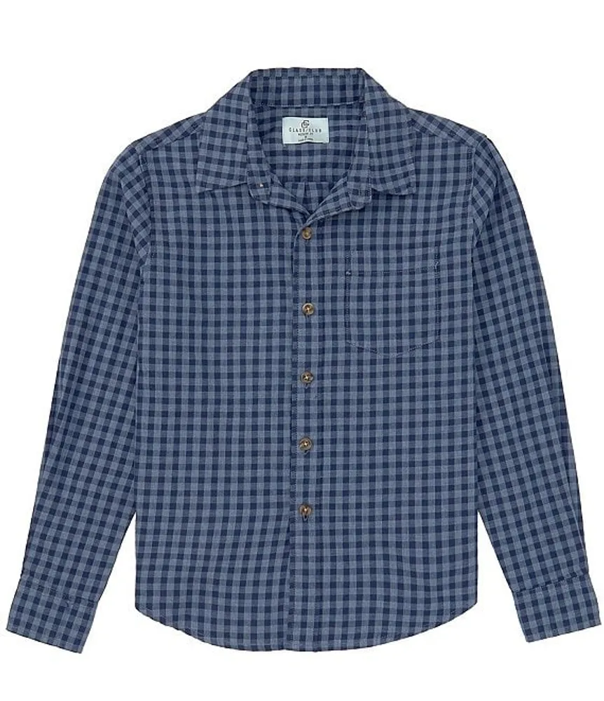 Class Club Big Boys 8-20 Long Sleeve Gingham Sport Shirt