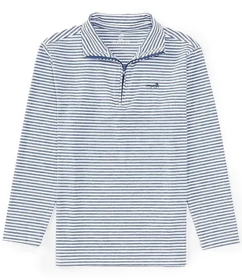 Class Club Big Boys 8-20 Long Sleeve Synthetic Stripe 1/4 Zip Pullover