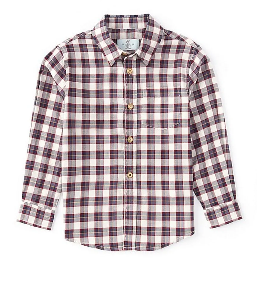 Plaid Oxford Long Sleeve Sport Shirt