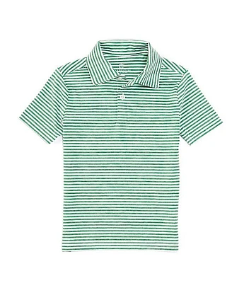 Class Club Little Boys 2T-7 Short Sleeve Heather Feeder Stripe Synthetic Polo Shirt