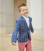 Class Club Little Boys 4T-7 Window Pane Blazer