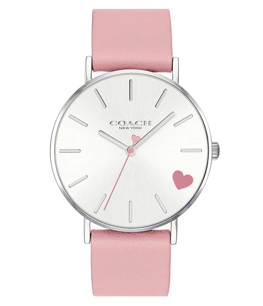 COACH Quartz Analog Perry Pink Leather Heart Watch | Alexandria Mall COACH Quartz Analog Perry Pink Leather Heart Watch | Alexandria Mall