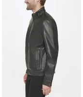 Cole Haan Faux-Leather Motorcycle Jacket