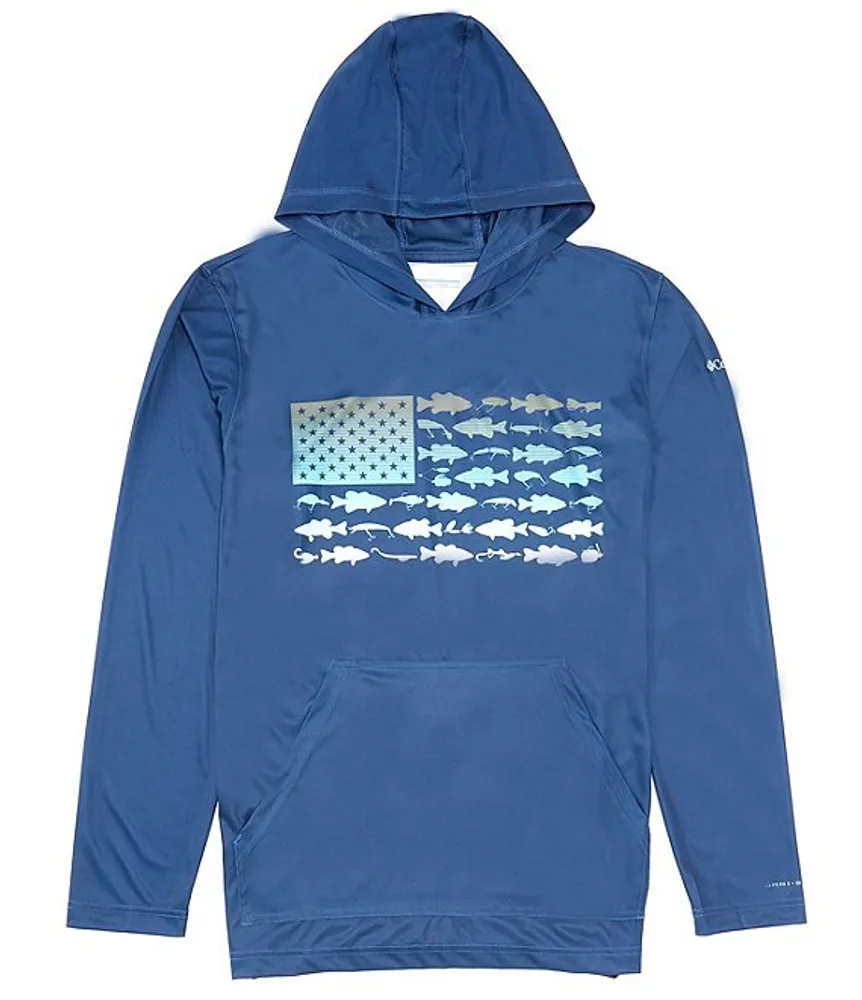 Columbia PFG Performance Terminal Tackle Fish Flag Hoodie