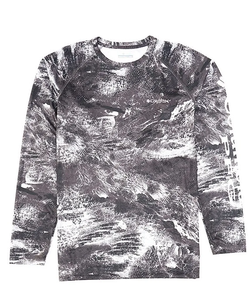 Columbia PFG Men's Terminal Tackle Scale Black Camo Print Fishing