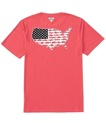 Columbia Short Sleeve PFG™ Fish Flag Tech Performance T-Shirt