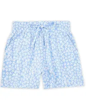 Copper Key Big Girls 7-16 Floral Print Pull-On Tie Front Shorts