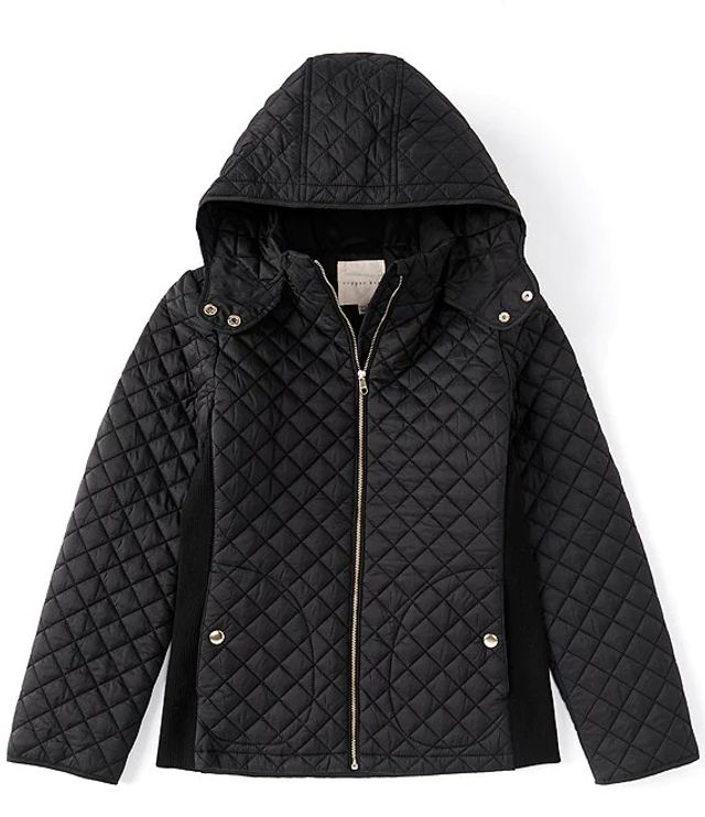 Michael Kors Big Girls 7-16 Belted Faux-Fur Trim Hooded Puffer Coat |  Alexandria Mall