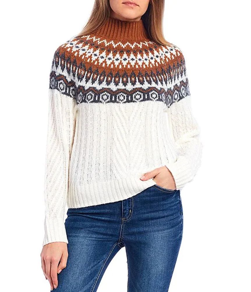 Copper Key Fair Isle Mock Neck Sweater | The Shops at Willow Bend