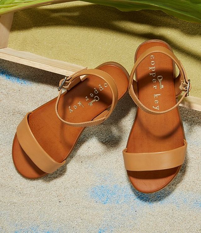 Copper Key Girls' Clevver Leather Two-Piece Flat Sandals (Youth) | The  Shops at Willow Bend
