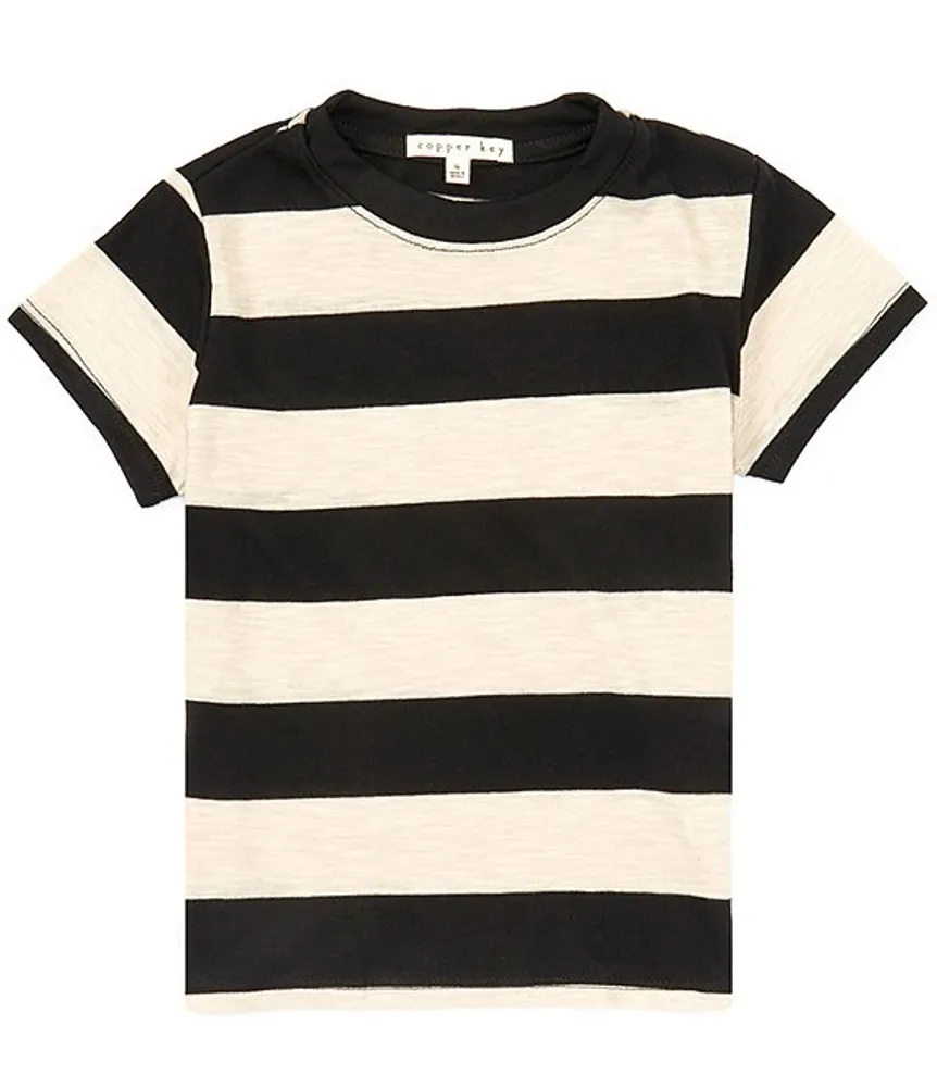 Copper Key Little Girls 2T-6X Knit Stripe Boxy T-Shirt